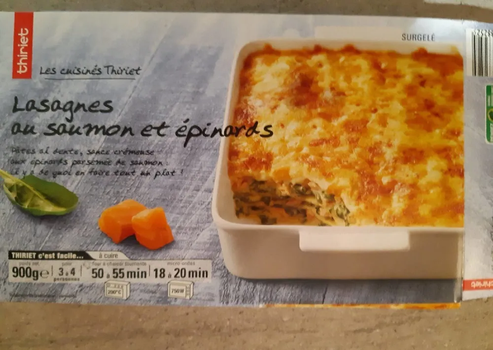 Lasagne saumon et epinard