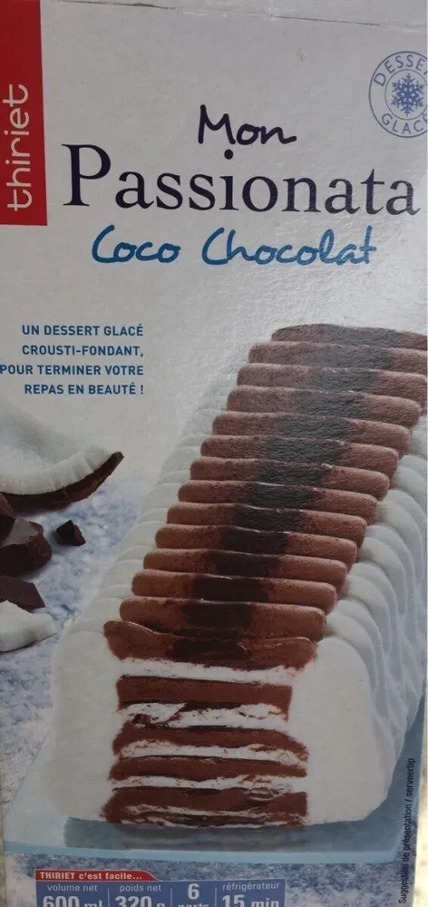 Passionata coco chocolat dessert glacé