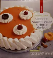 Vacherin  Nougat glacé, griotte, abricot