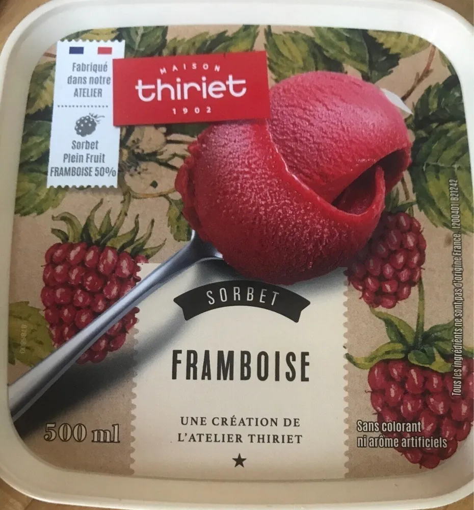 Sorbet plein fruit framboise