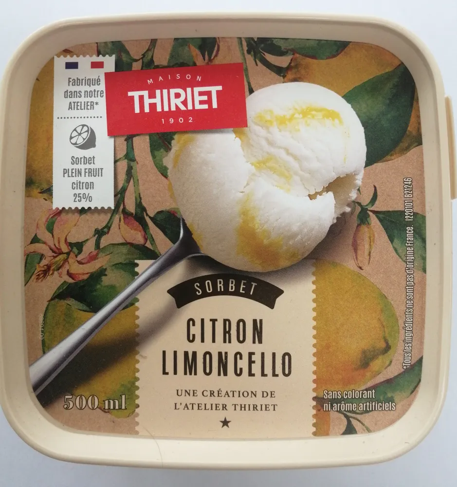 Sorbet citron limoncello
