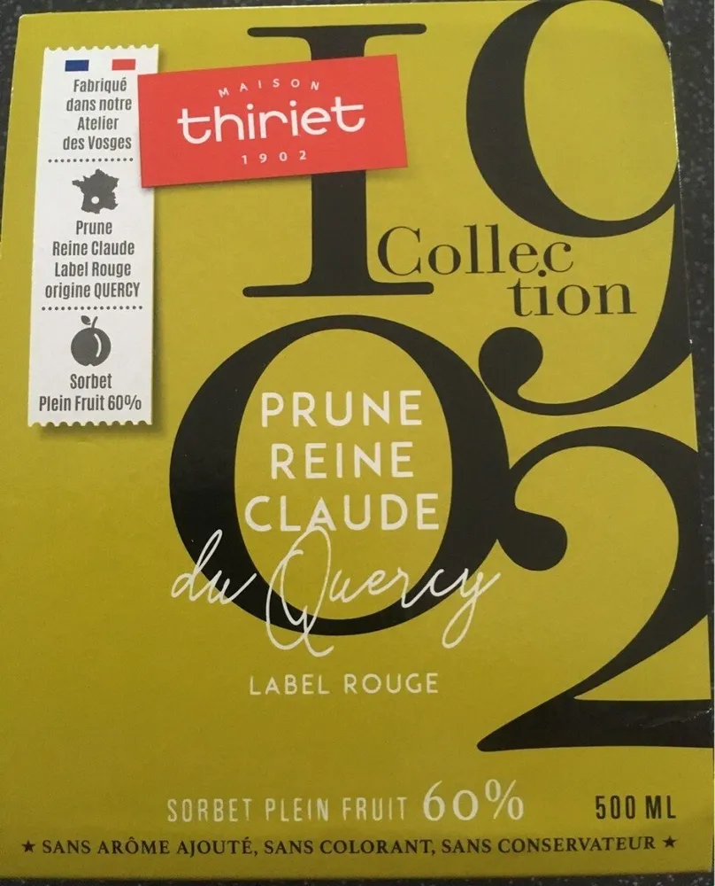 Sorbet prune Reine Claude du Quercy