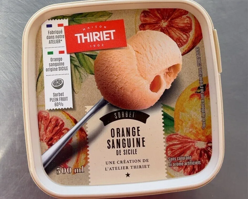Sorbet orange sanguine de Sicile