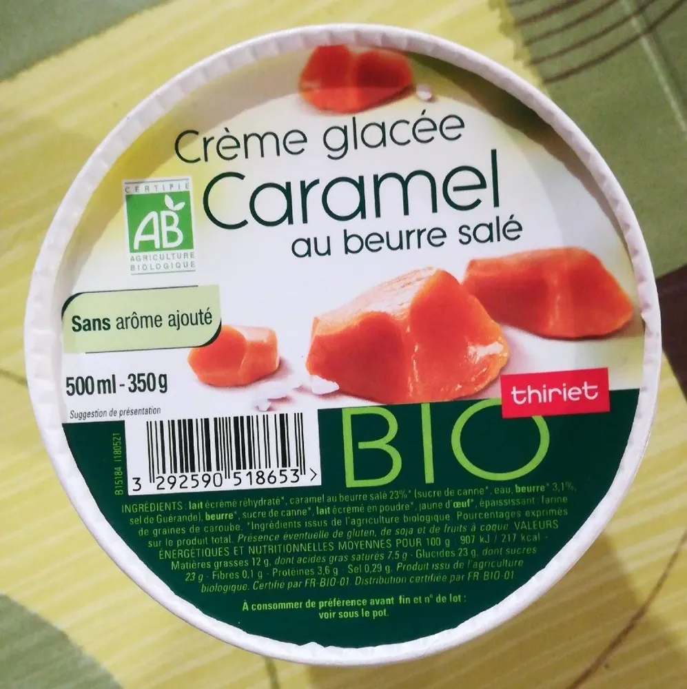 Crème glacée Caramel au beurre salé