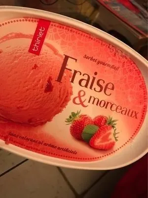 Sorbet gourmand fraise et morceaux