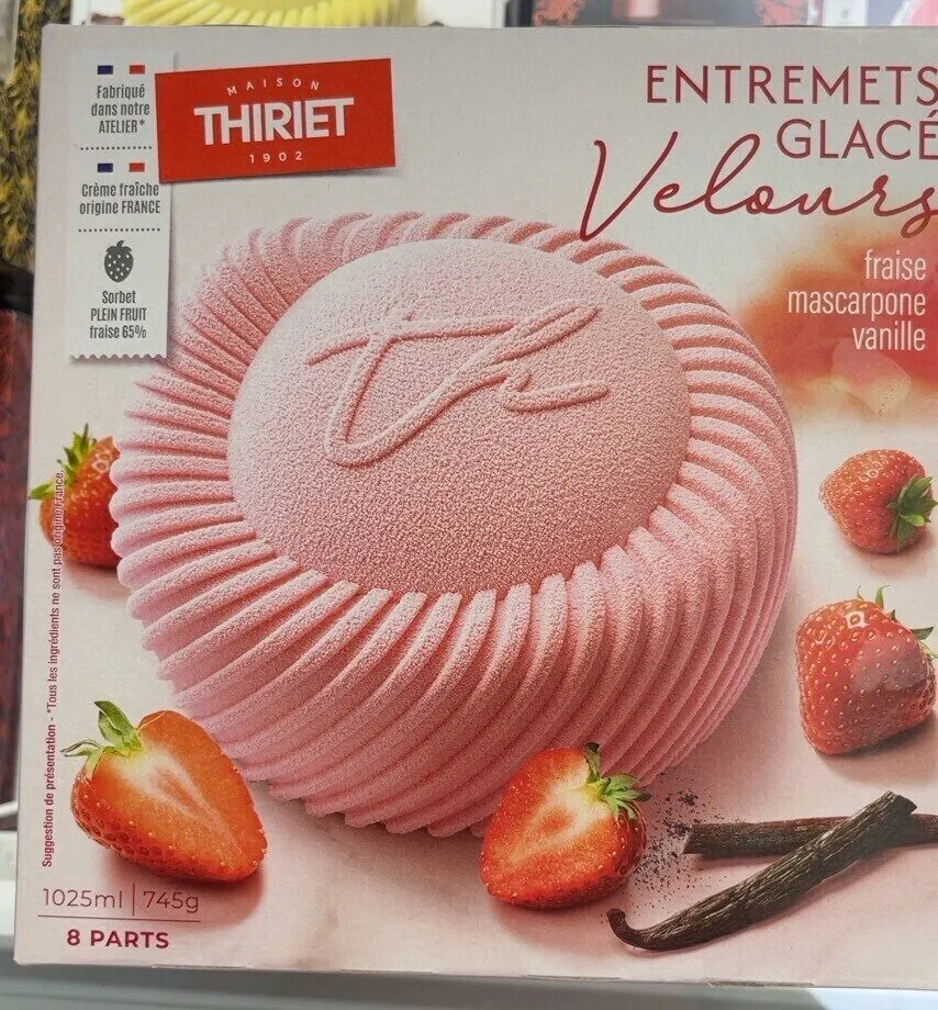 Entremets glacé fraise mascarpone vanille
