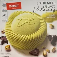 Entremets glacé pistache chocolat noir
