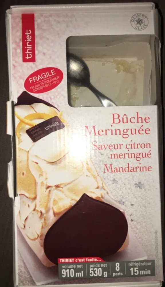 Bûche Meringuée Saveur Citron Meringué Mandarine