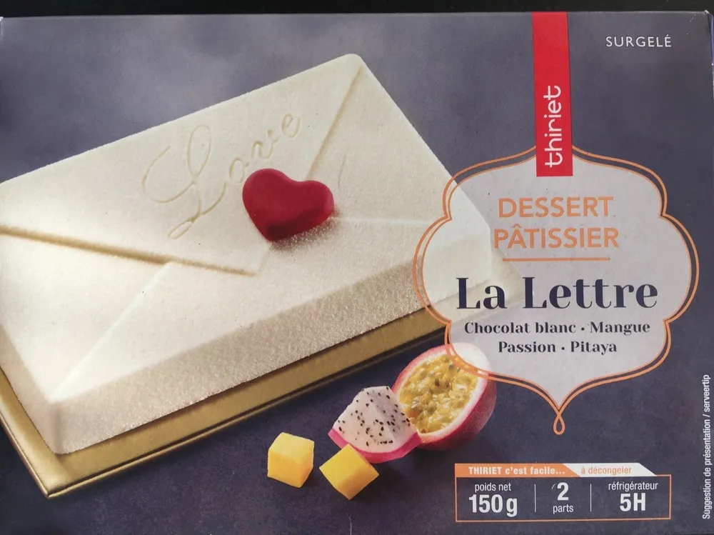 La lettre dessert patissier