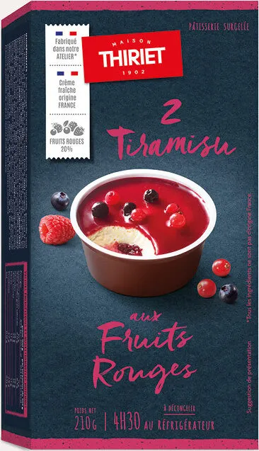 2 Tiramisu aux Fruits rouges