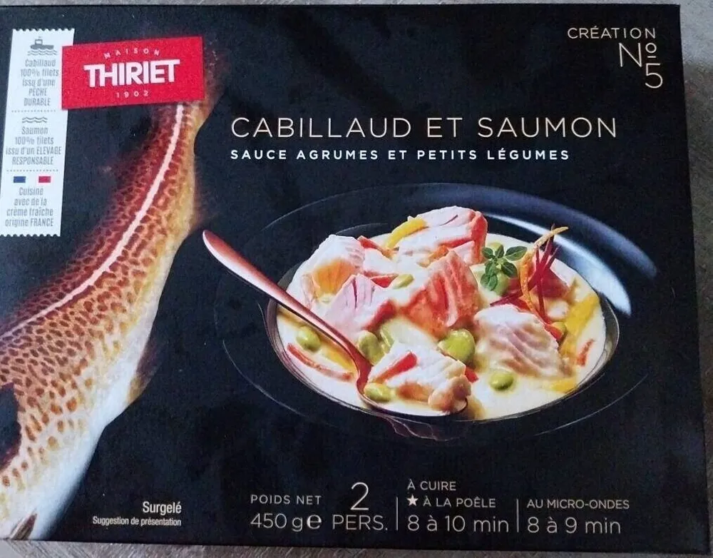 Cabillaud et saumon sauce agrumes