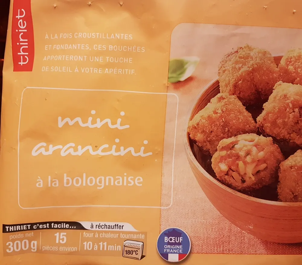 Mini arancini à la bolognaise