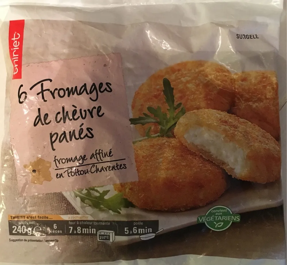 6 fromages de chèvre  panés