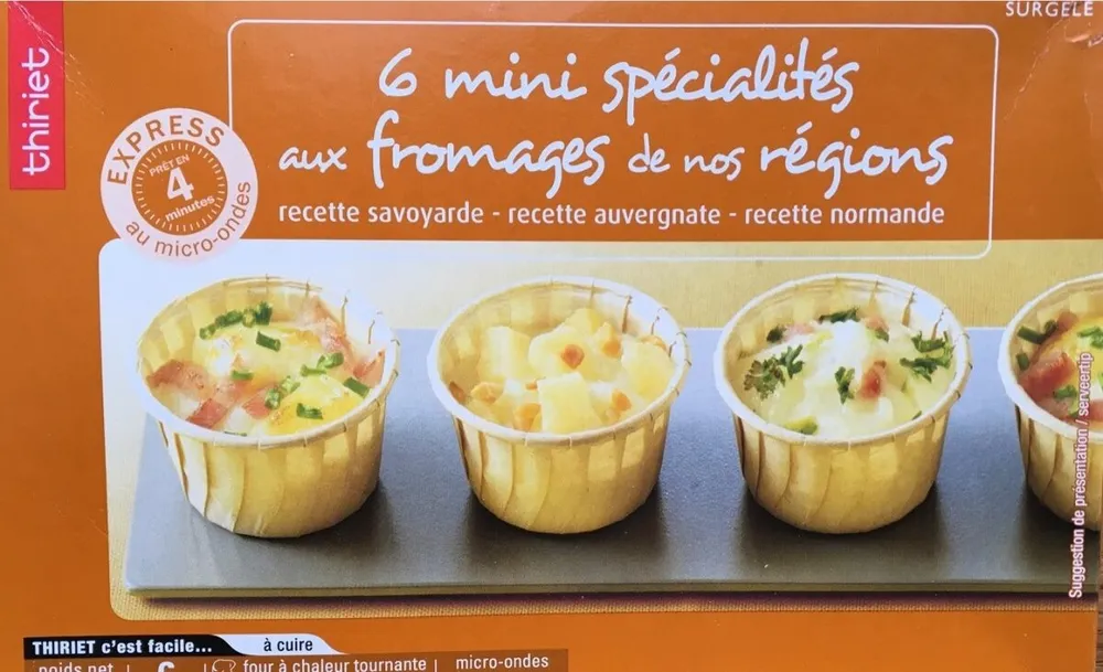 6 mini spécialités aux fromages de nos régions