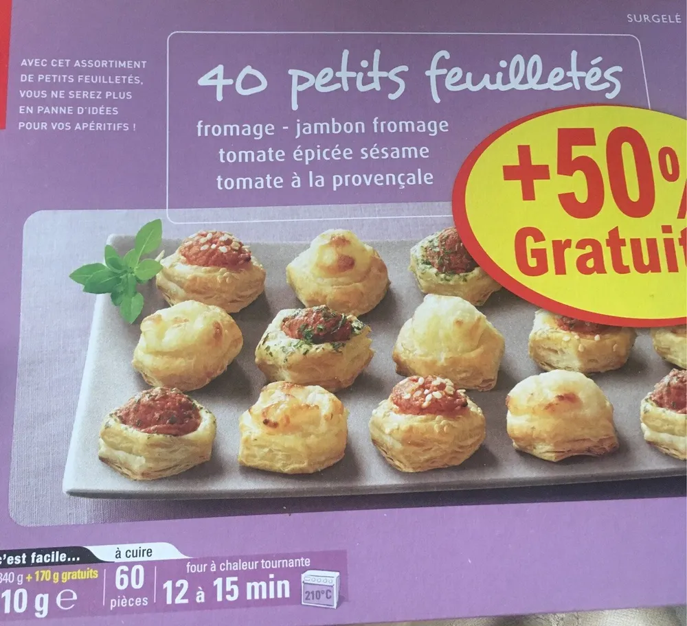 40 petits feuilletés