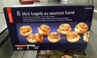 8 minis bagels au saumon fumé
