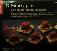 6 minis sapins au bloc de foie gras de canard