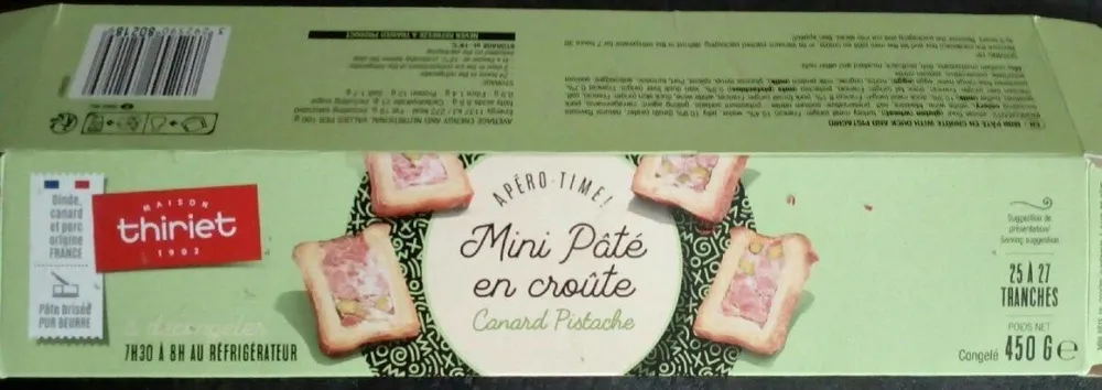 Mini pâté en croûte canard pistache