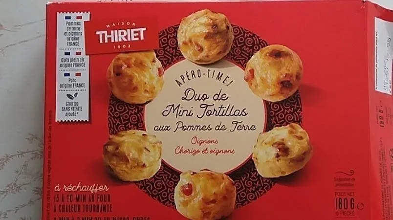 Duo de mini tortillas aux pommes de terre oignon chorizo