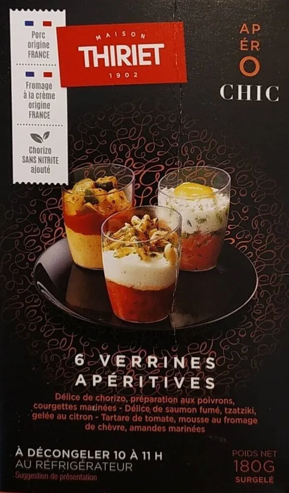 6 verrines apéritives