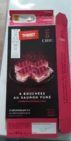 6 bouchées au saumon fumé cranberies et baies roses