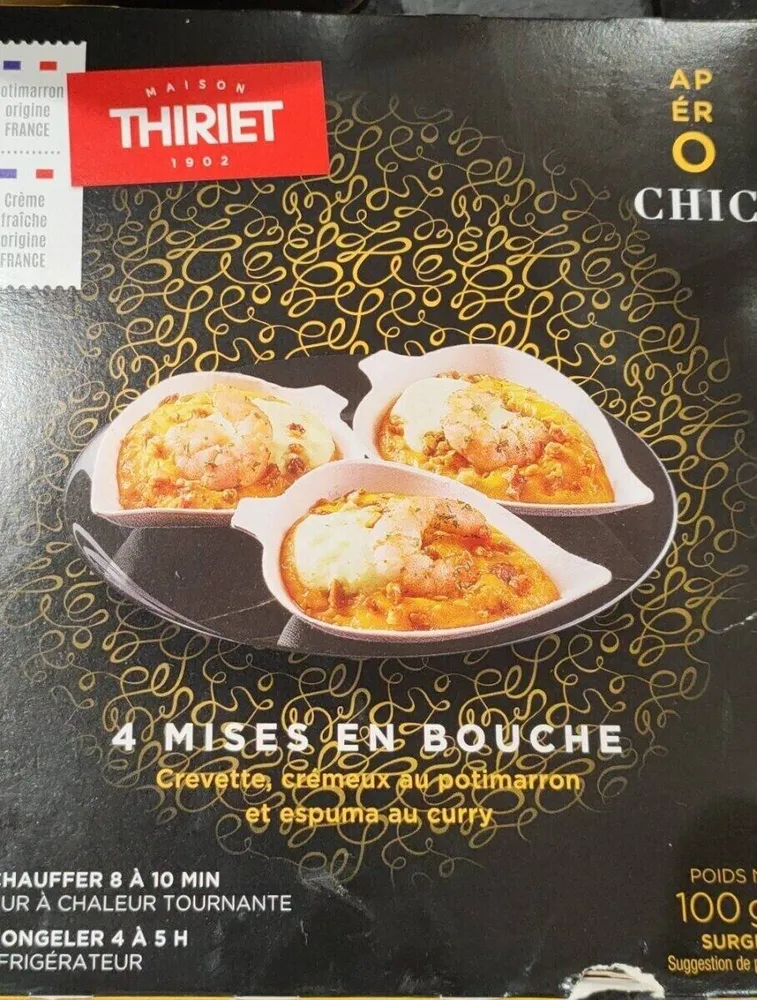 Mises en bouche crevettes potimarron