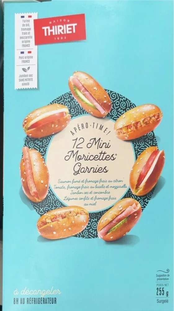 12 Mini Moricettes Garnies