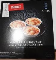 Mise en bouche noix de Saint Jacques et risotto aux morilles