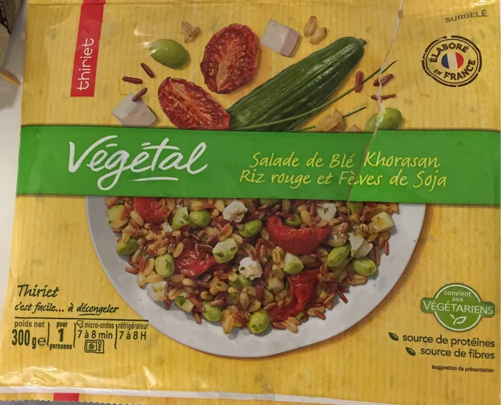 Vegetal, Salade de blé Khorasan, Riz rouge et Fèves de Soja
