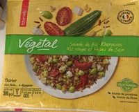 Vegetal, Salade de blé Khorasan, Riz rouge et Fèves de Soja