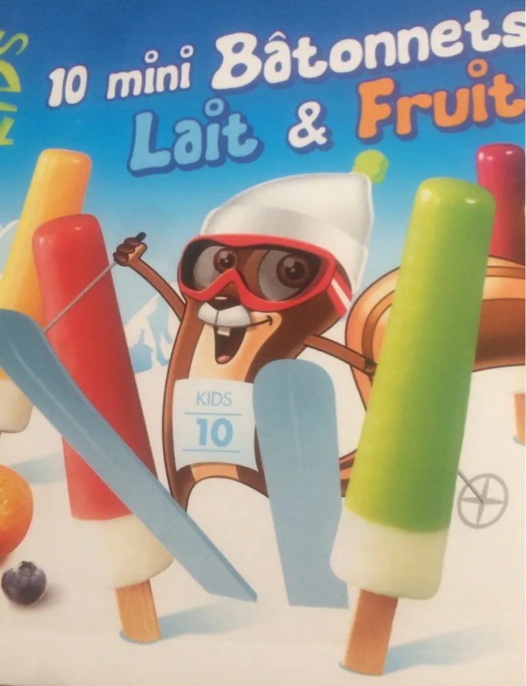 Bâtonnet Lait et Fruits