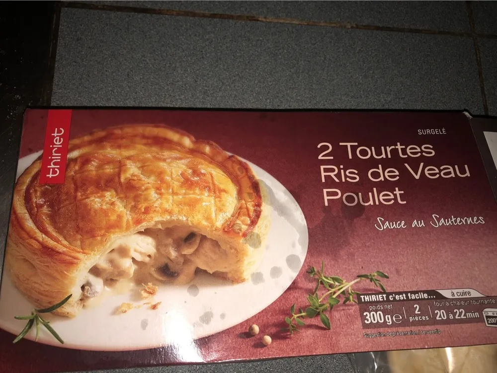 Tourtes ris de veau poulet