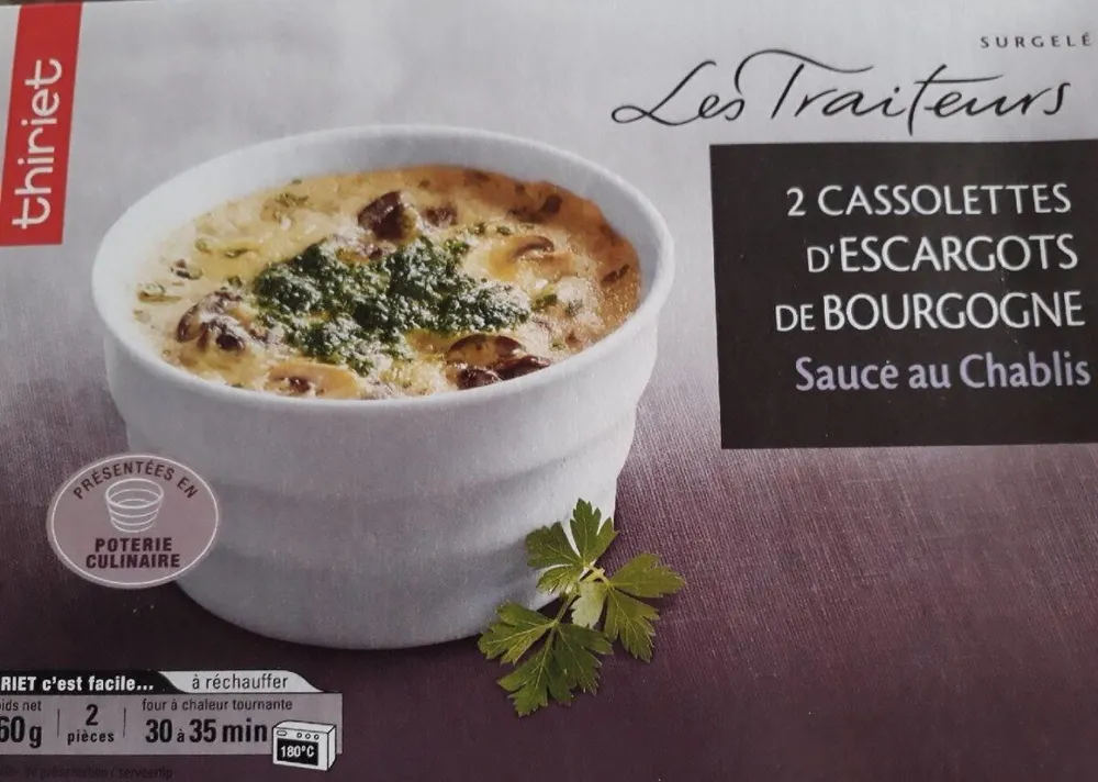Cassolettes d'escargots de Bourgogne Sauce au Chablis