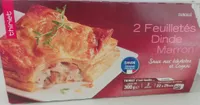 2 feuilletés dinde marron, sauce aux échalotes et cognac