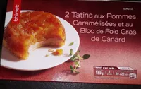 2 tatins aux pommes et foie gras