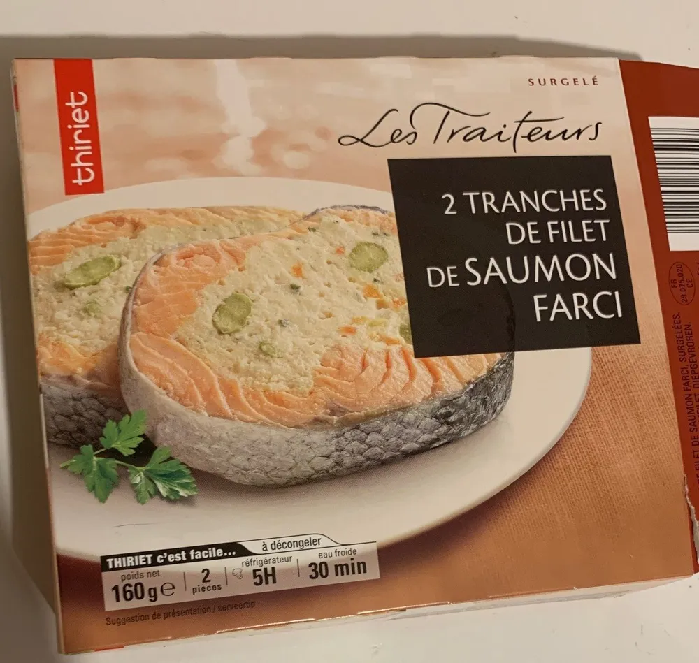 Tranche de saumon farci