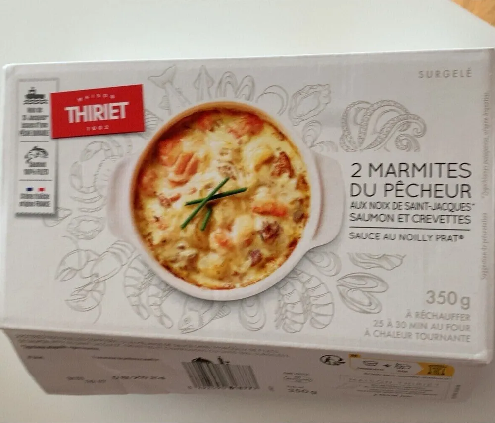 Marmites du pêcheur noix St Jacques et saumon