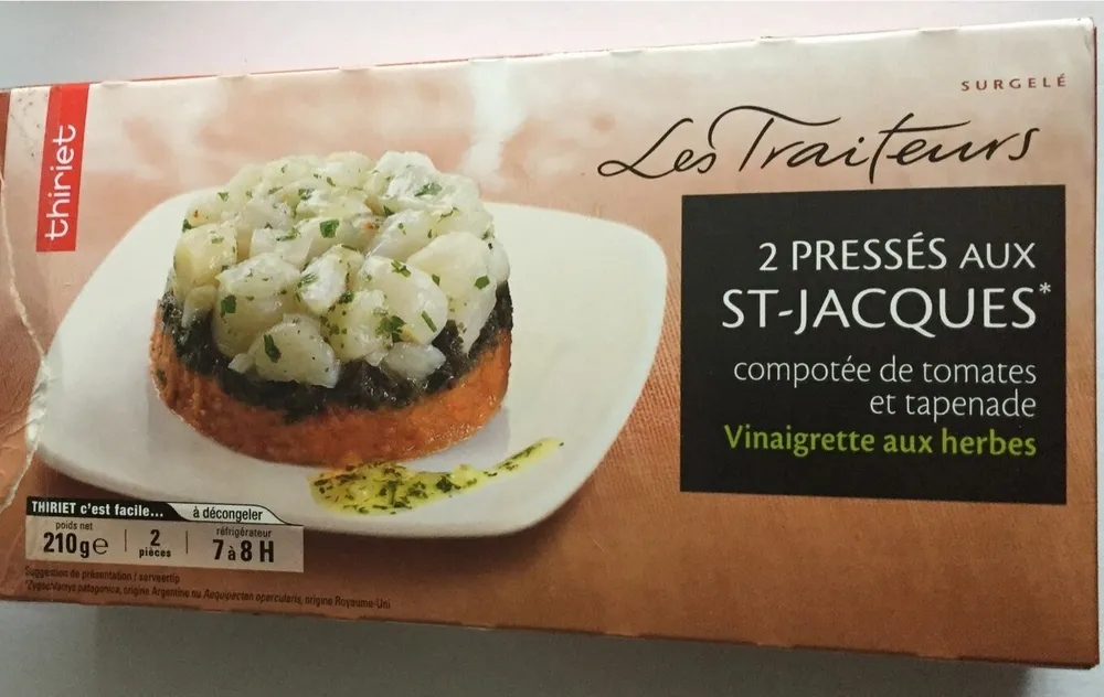 2 PRESSÉS aux ST-JACQUES