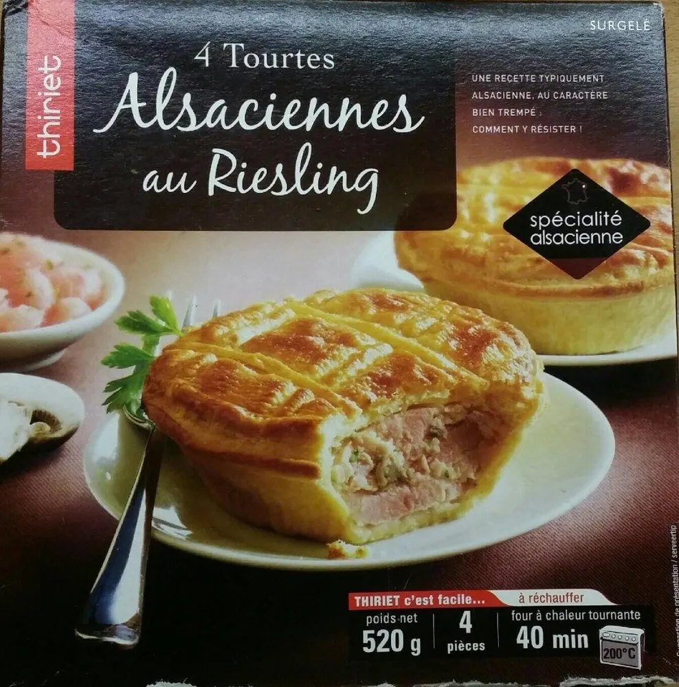 4 tourtes alsaciennes au Riesling