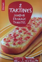 2 Tartines Jambon Fromage Tomates