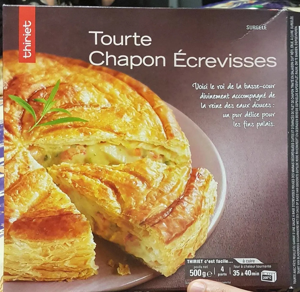 Tourte chapon écrevisses