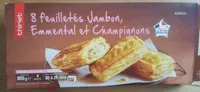 8 feuilletés jambon emmental champignons
