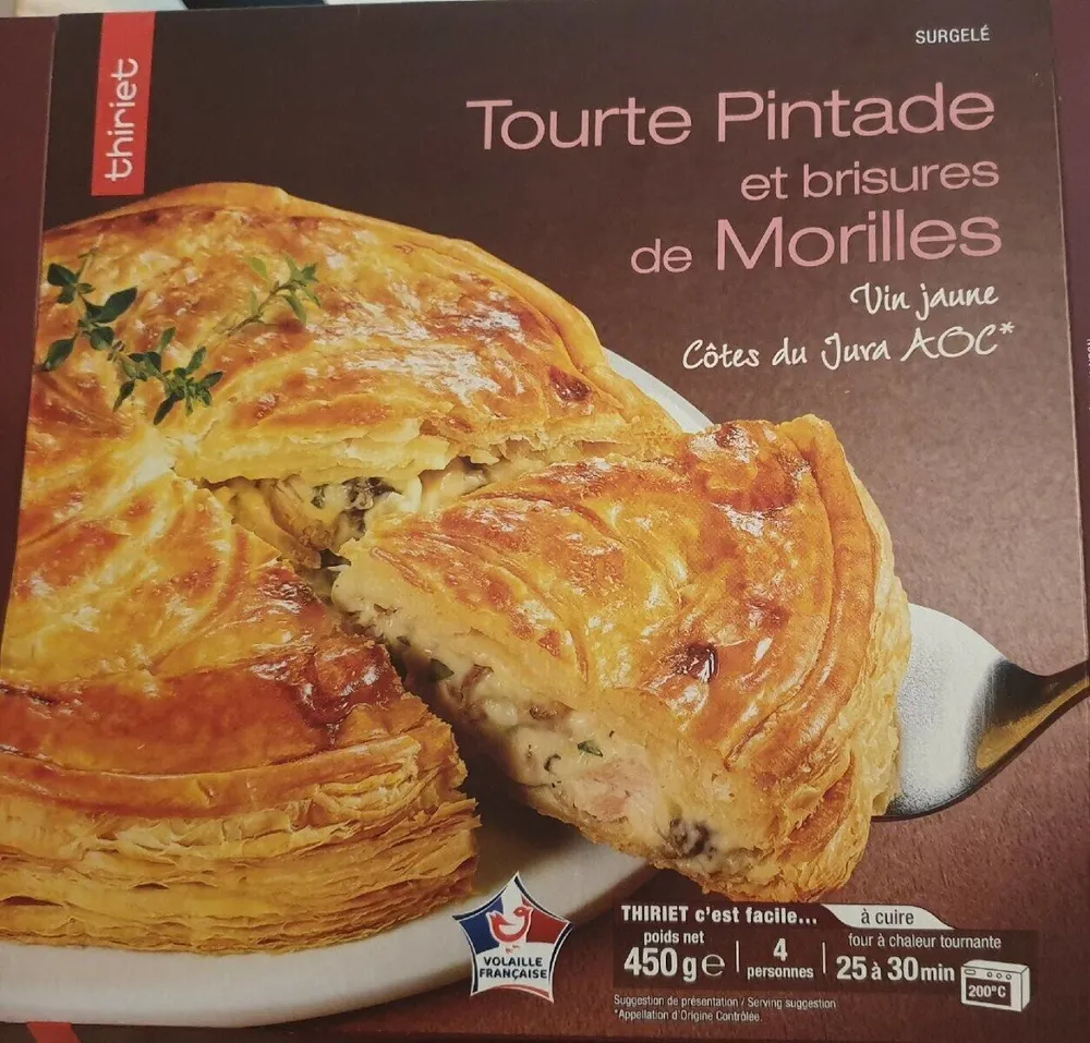 Tourte pintade et brisures de morilles
