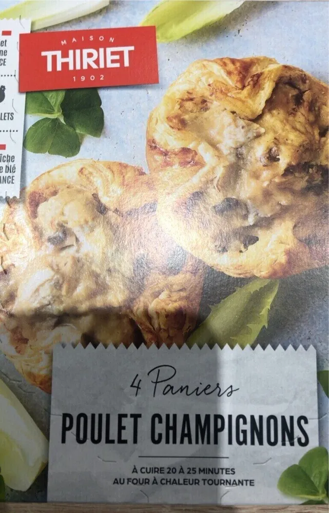 Paniers poulet champignons