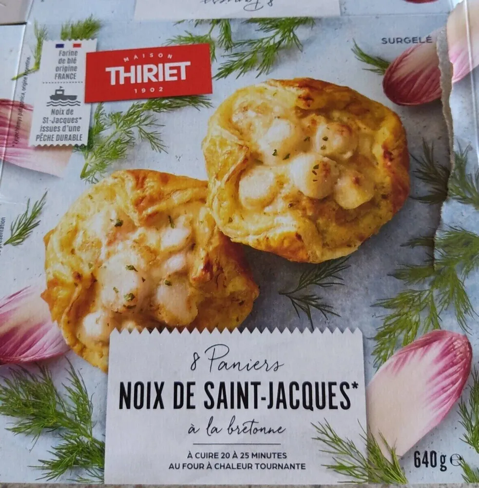 Paniers Noix de saint jacques à la bretonne