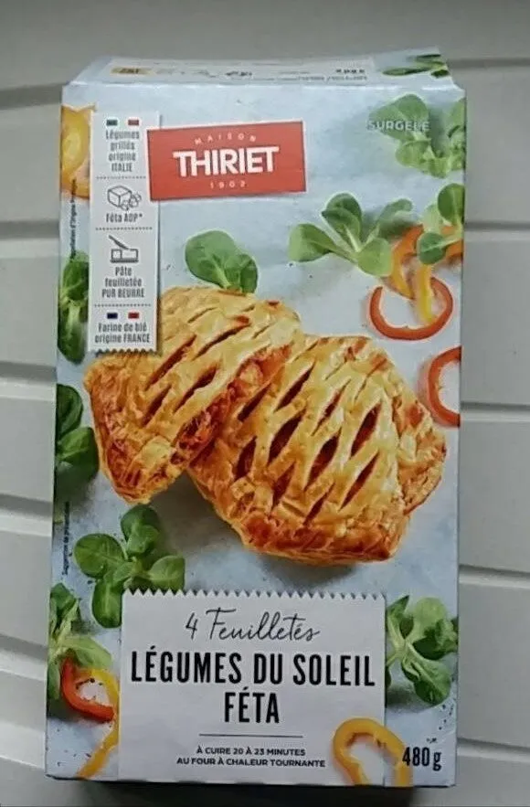 4 feuilletés Légumes du soleil féta