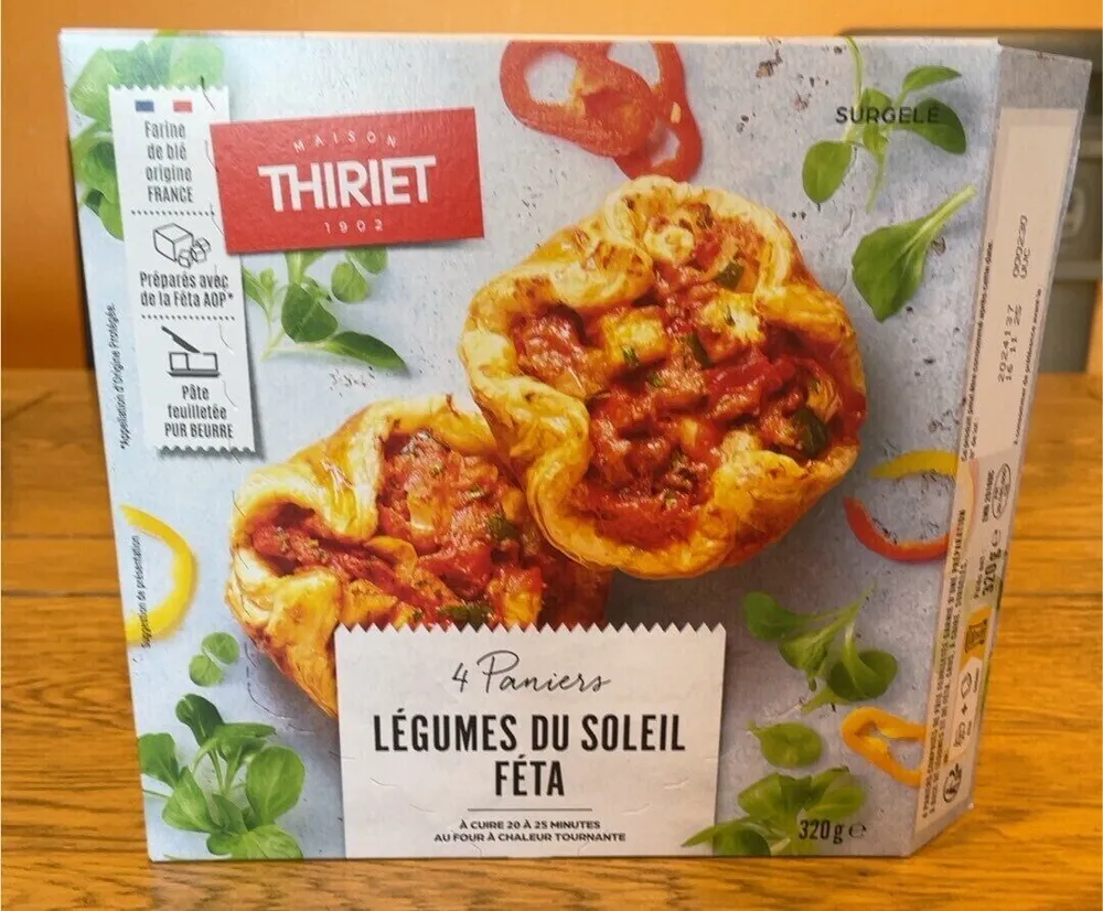 4 Paniers légumes du soleil feta
