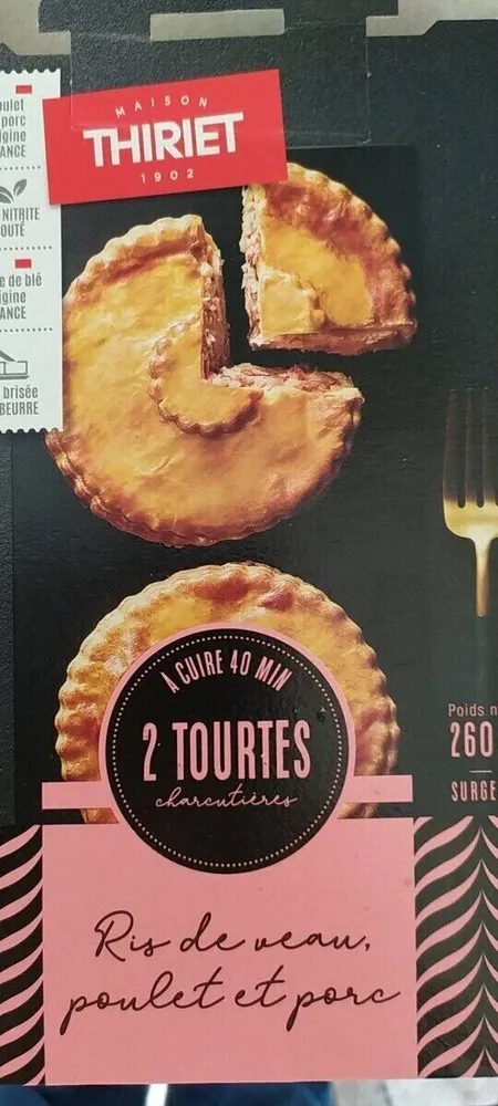 Tourte ris de veau et poulet