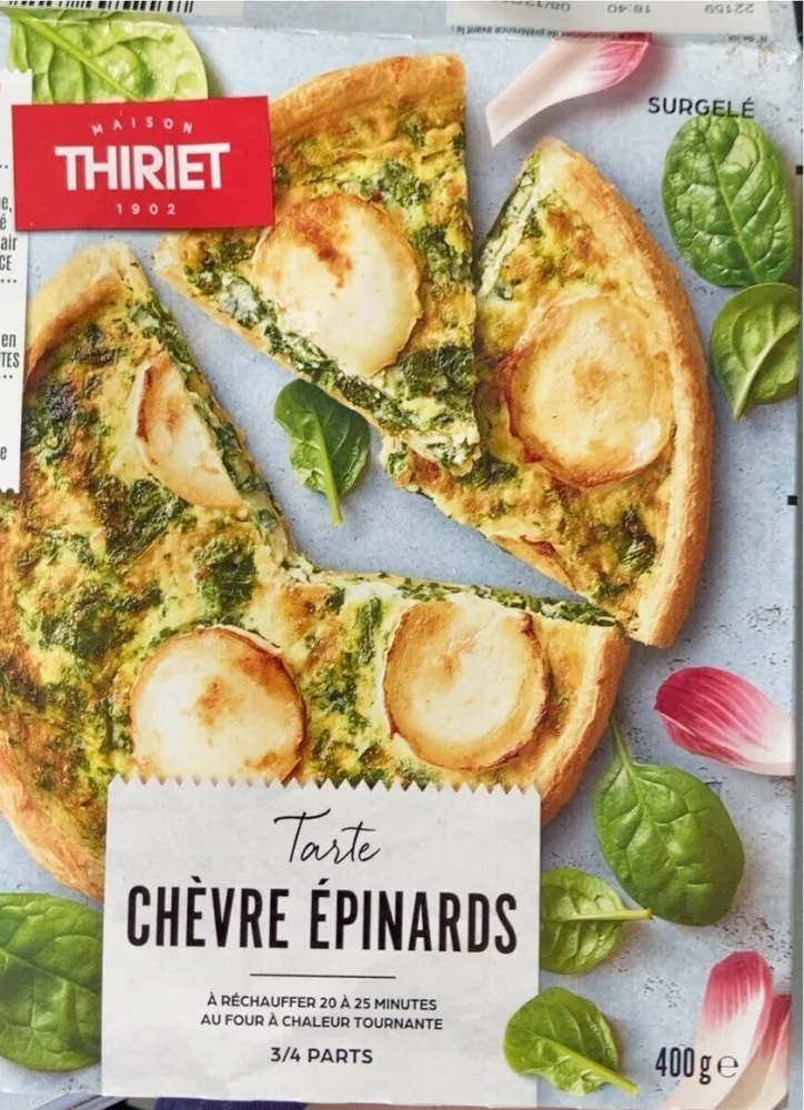 Tarte chevre épinards