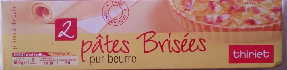 2 Pâtes Brisées Pur Beurre